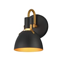 Black / Antique Brass