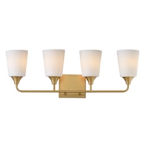 Natural Aged Brass / Satin White
