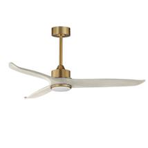 Natural Aged Brass / White Wood / White Glass