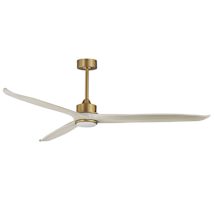 Natural Aged Brass / White Wood / White Glass