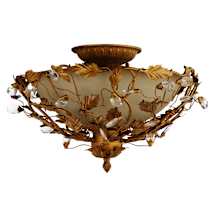 Etruscan Gold / Frosted Ivory Glass