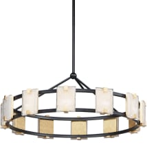Black / Gold Leaf / Crystalline Glass