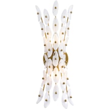 Painted Legacy Brass / White Swirl Glass