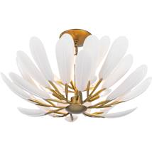 Legacy Brass / White Ceramic Accents