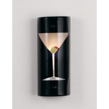 Black / Clear Martini Glass