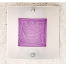 Clear / Purple Bas Relief