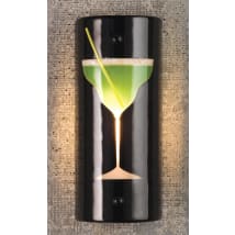 Black / Green / Clear Margarita Glass
