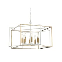 Matte White / Vintage Brass