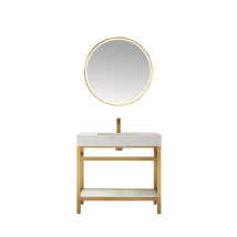 Brushed Gold / White