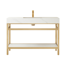 Brushed Gold / White