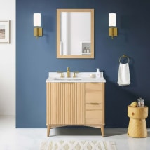 Rustic Ash / White Engineered Marble