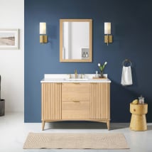 Rustic Ash / White Engineered Marble