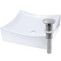 Polished White / Brushed Nickel Drain