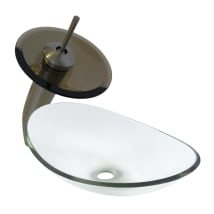 Brushed Nickel/Brown Glass Faucet