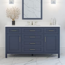 Midnight Blue / White Cultured Marble