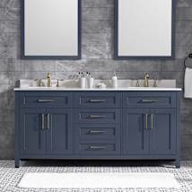 Midnight Blue / White Cultured Marble