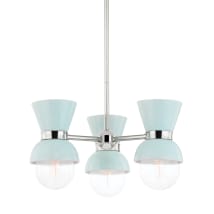 Polished Nickel / Ceramic Gloss Robins Egg Blue