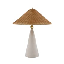 Aged Brass /  Ceramic Windswept White