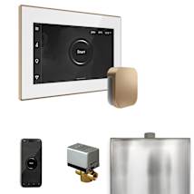 White / Brushed Bronze