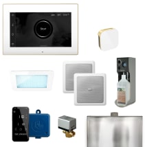 White / Satin Brass