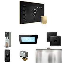 Black / Satin Brass