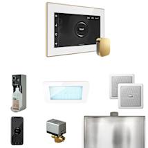 White / Polished Brass