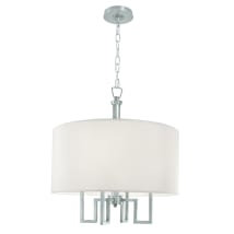 Brushed Nickel with White Shade