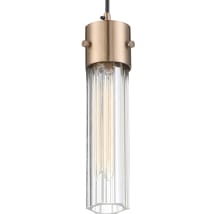 Copper Brushed Brass / Clear Ribbed