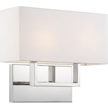Polished Nickel / White Fabric