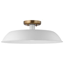 Matte White / Burnished Brass