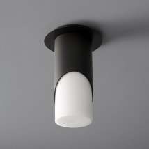 Black / Matte Opal Glass