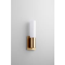 Aged Brass / Matte White Shade