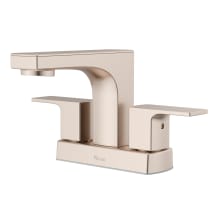 Wyndham Single Handle Centerset Bathroom Faucet – 4-inch Spread, Satin Nickel, Brass Construction, No Pop-Up