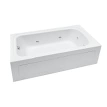 Eago AM189ETL-R 72 Acrylic Whirlpool Bathtub w/ Fixtures, Right Drain - White