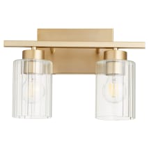 Aged Brass / Clear Fluted Glass