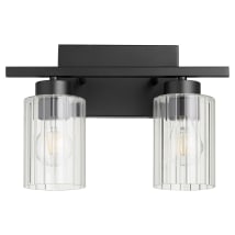 Textured Black / Clear Fluted Glass