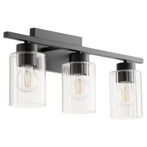 Textured Black / Clear Fluted Glass