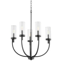 Textured Black / Clear Fluted Glass