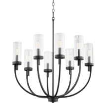 Textured Black / Clear Fluted Glass