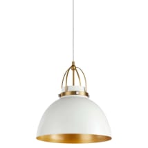 Studio White / Aged Brass