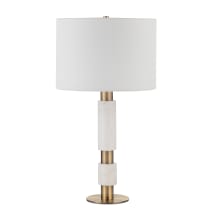 Honed White / Antique Brushed Brass