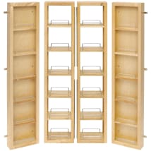 Rev-A-Shelf 448-TP51-14-1 Maple Wood Classics 14 Wood Tall Cabinet Pull  Out Pantry Organizer with Soft Close 