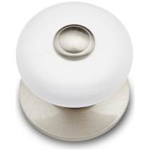 Satin Nickel / White