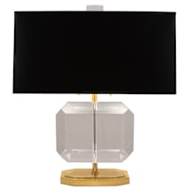 Modern Brass / Lucite Crystal