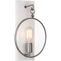 Dark Antique Nickel / Alabaster Stone Back Plate