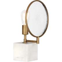 Alabaster Stone / Aged Brass
