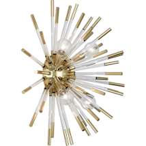 Modern Brass / Lucite Acrylic Rods