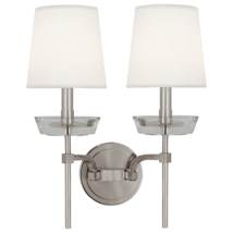 Polished Nickel / Lucite Crystal