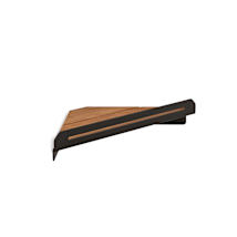 Teak Wood / Matte Black