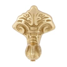 White / Polished Brass Feet